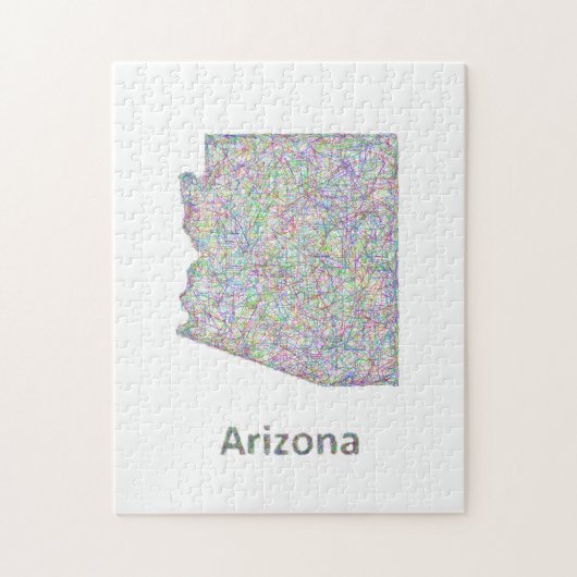 Puzzle Carte de l'Arizona (Vertical)
