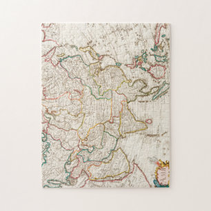 Puzzle Carte de l'Asie. Identique aux cartes de Guillaume