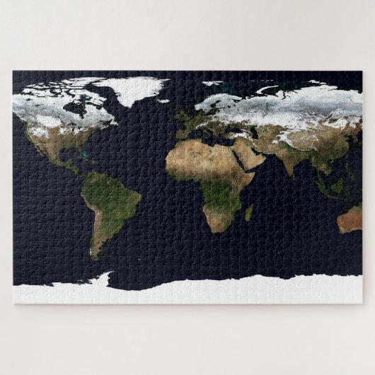Puzzle Carte de l'Atlas mondial géographique de la Terre (Horizontal)