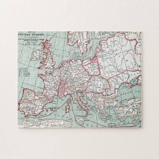 Puzzle CARTE De l'EUROPE, 12ème siècle (Horizontal)