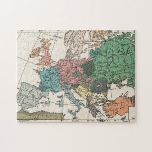 Puzzle Carte de l'Europe vintage