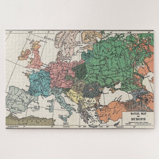 Puzzle Carte de l'Europe vintage (Horizontal)