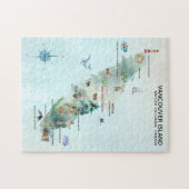 Puzzle Carte de l'île de Vancouver (Horizontal)