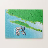 Puzzle Carte de l'île d'Öland en Suède (Horizontal)