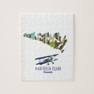 Puzzle Carte de l'île Manitoulin Canada