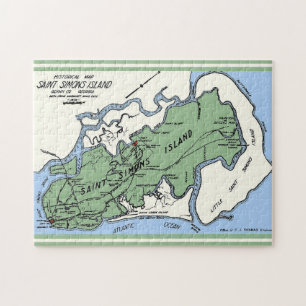 Puzzle Carte de l'île St Simons