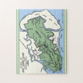 Puzzle Carte de l'île St Simons (Vertical)