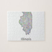 Puzzle Carte de l'Illinois (Horizontal)