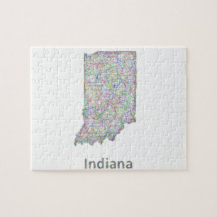 Puzzle Carte de l'Indiana