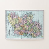 Puzzle Carte de l'Irlande vintage (Horizontal)