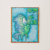 Puzzle Carte de l'Islande (Vertical)