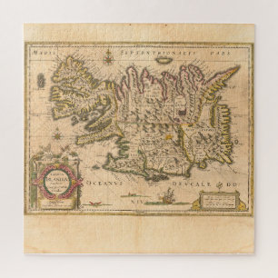 Puzzle Carte de l'Islande (Blaeu, 1645)