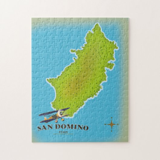 Puzzle Carte de l'Italie Elba poster voyage (Vertical)