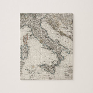 Puzzle Carte de l'Italie par Stieler