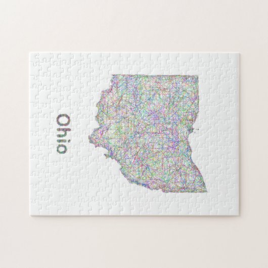 Puzzle Carte de l'Ohio (Horizontal)
