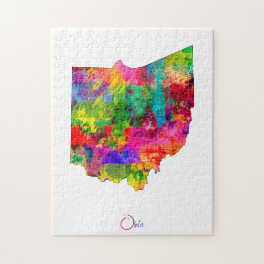 Puzzle Carte de l'Ohio (Vertical)