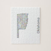 Puzzle Carte de l'Oklahoma (Vertical)