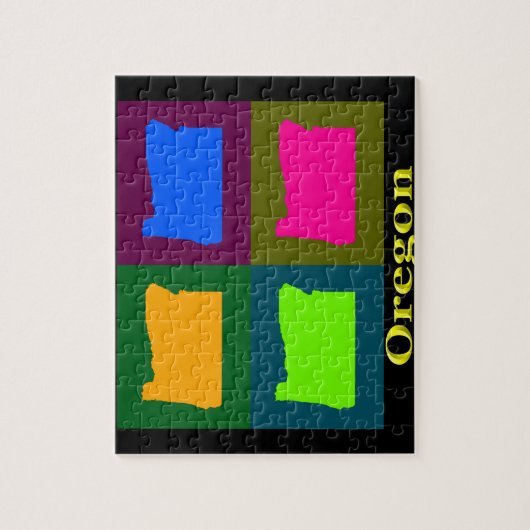 Puzzle Carte de l'Orégon (Vertical)