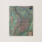 Puzzle Carte de Lyon, de "Civitates Orbis Terrarum" par (Vertical)