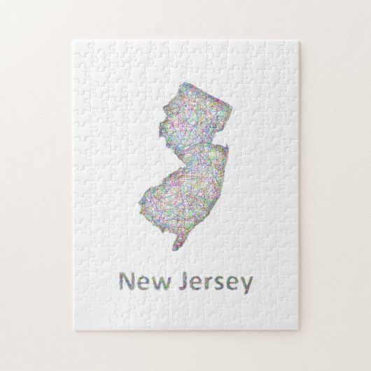 Puzzle Carte de New Jersey (Vertical)