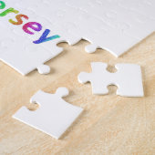 Puzzle Carte de New Jersey d'arc-en-ciel (Côté)