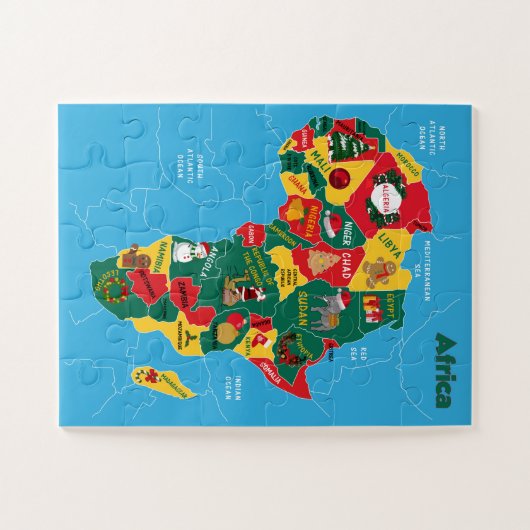 Puzzle Carte de Noël Afrique (Horizontal)