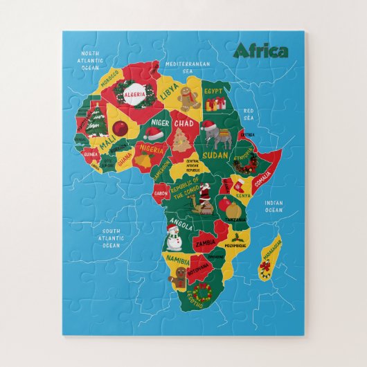 Puzzle Carte de Noël Afrique (Vertical)