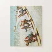 Puzzle Carte de Noël Avec Mariage Paysan Wilhelm Larsen (Vertical)