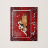 Puzzle Carte de Noël Bulldog (Vertical)