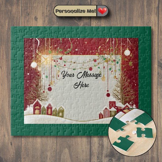 Puzzle Carte de Noël personnalisable