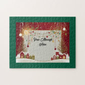 Puzzle Carte de Noël personnalisée (Horizontal)