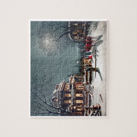Puzzle Carte de Noël vintage (Vertical)