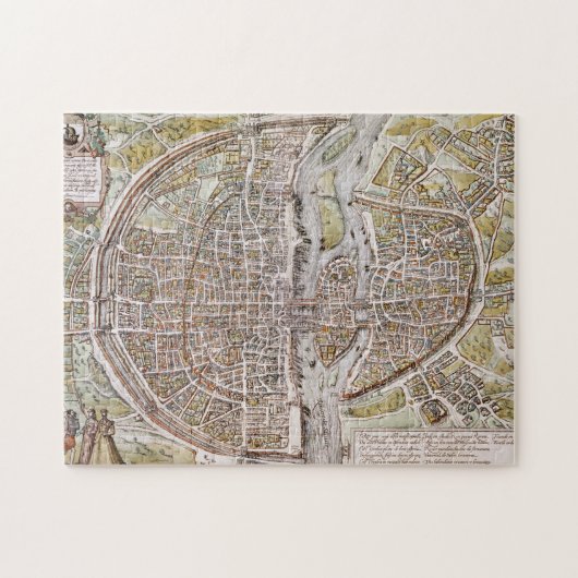 PUZZLE CARTE DE PARIS, 1581 (Horizontal)