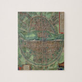 Puzzle Carte de Paris, de "Civitates Orbis Terrarum" par (Vertical)