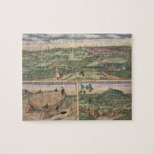 Puzzle Carte de Poitiers, de "Civitates Orbis Terrarum" b
