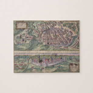 Puzzle Carte de Poznan et de Gruczno, de 'Civitates Orbis