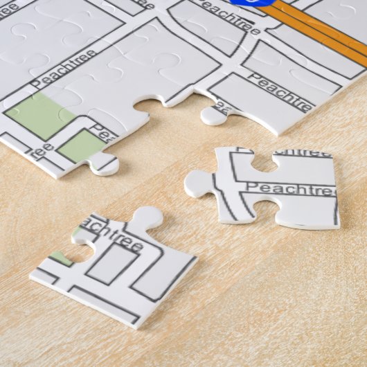 Puzzle Carte de route d'Atlanta Peachtree (Côté)