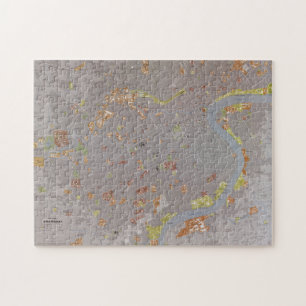 Puzzle Carte de Shanghai Chine (1983)
