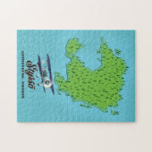 Puzzle Carte de Styrsö Göteborg Suède (Horizontal)