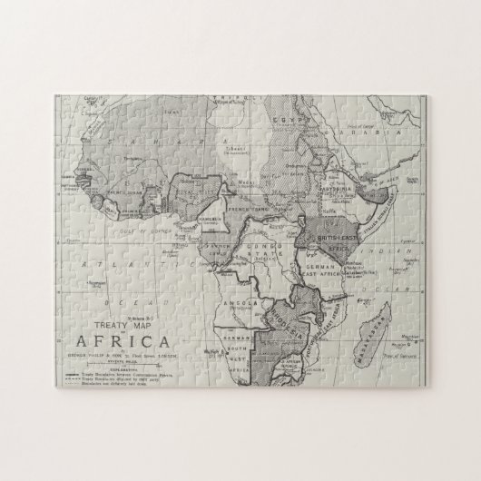 Puzzle Carte de Traité de l'Afrique (Horizontal)