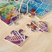 Puzzle Carte de ville de rue de Manchester Angleterre (Côté)