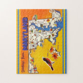 Puzzle Carte de vœux vintage du Maryland (Vertical)