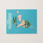 Puzzle Carte de voyage Antiparos Grèce (Horizontal)