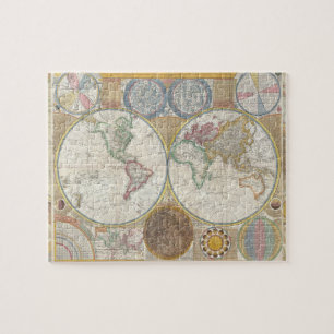 Puzzle Carte de voyage antique vintage du monde