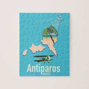 Puzzle Carte de voyage d'Antiparos Grèce