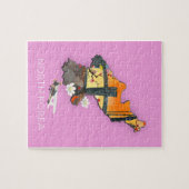 Puzzle Carte de voyage de la Corée du Nord (Horizontal)