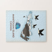 Puzzle Carte de voyage de l'île Bathurst Canada (Horizontal)