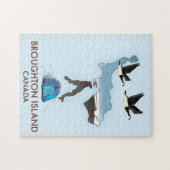 Puzzle carte de voyage de l'île Broughton Canada (Horizontal)
