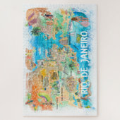 Puzzle Carte de voyage de Rio de Janeiro (Vertical)