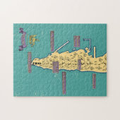 Puzzle Carte de voyage illustrée de Gibraltar (Horizontal)